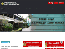 Tablet Screenshot of media.gov.lk